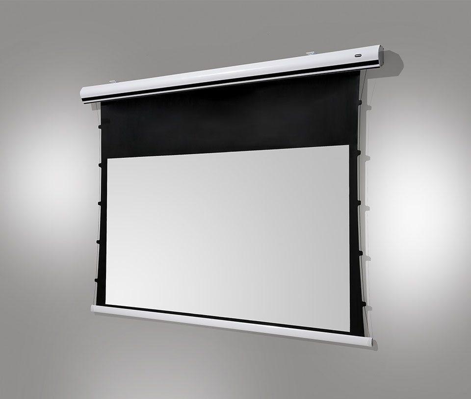 Celexon Tension Motorleinwand HomeCinema Plus – Gehäuse mit seitlichem Seilspannsystem